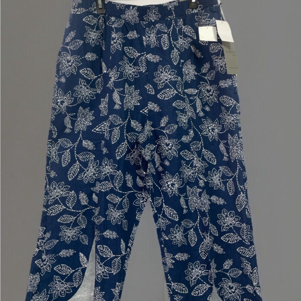 Royalty For Me Women’s Wide Legged Cropped Pants Boho, Beach, Size XL 24.5X38 - Picture 2 of 7